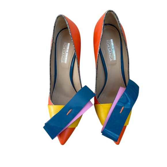 Nicholas Kirkwood Shoes - Nicholas Kirkwood x Roksanda Colorblock Heels Sculptural Pump EU 39